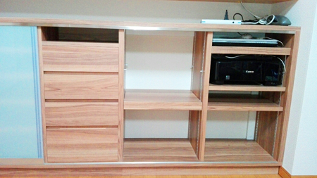 キッチンカウンター下収納家具制作例4