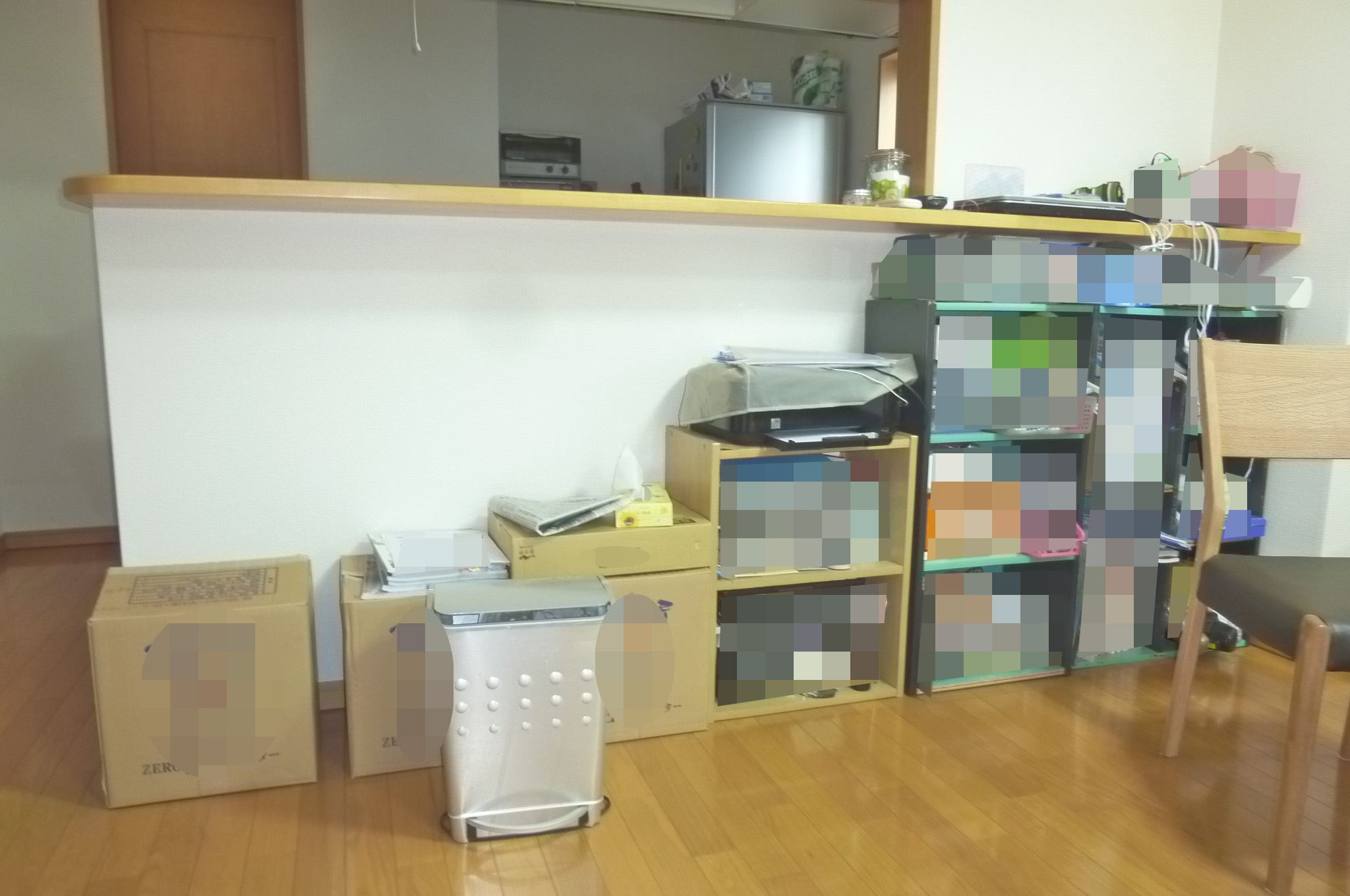 キッチンカウンター下収納家具制作例7