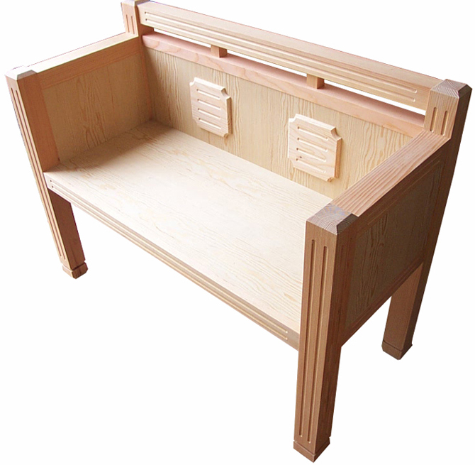 米松のオーダーベンチ家具制作例ボタン